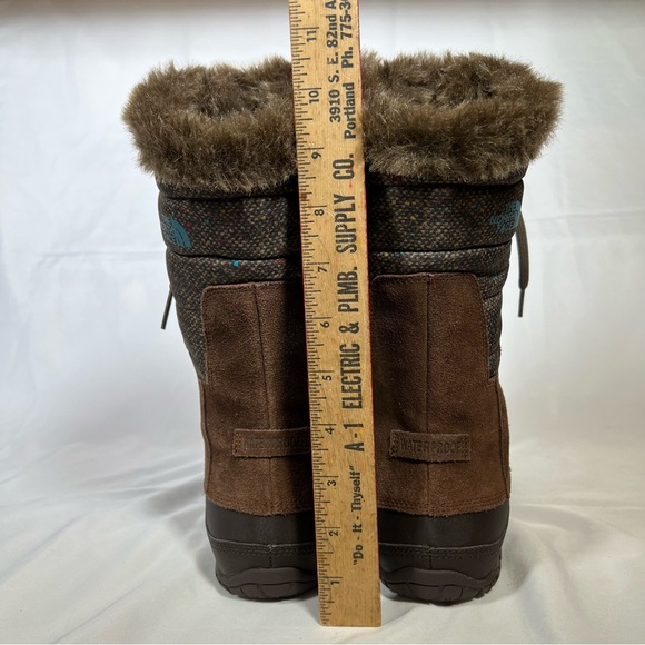 🎉HP🎉 The North Face Nuptse Purna Waterproof Faux Fur Trim Winter Boots 7 EUC - Picture 8 of 12